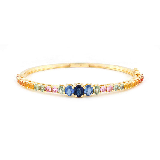 Classic Blue Sapphire and Gemstone Bracelet