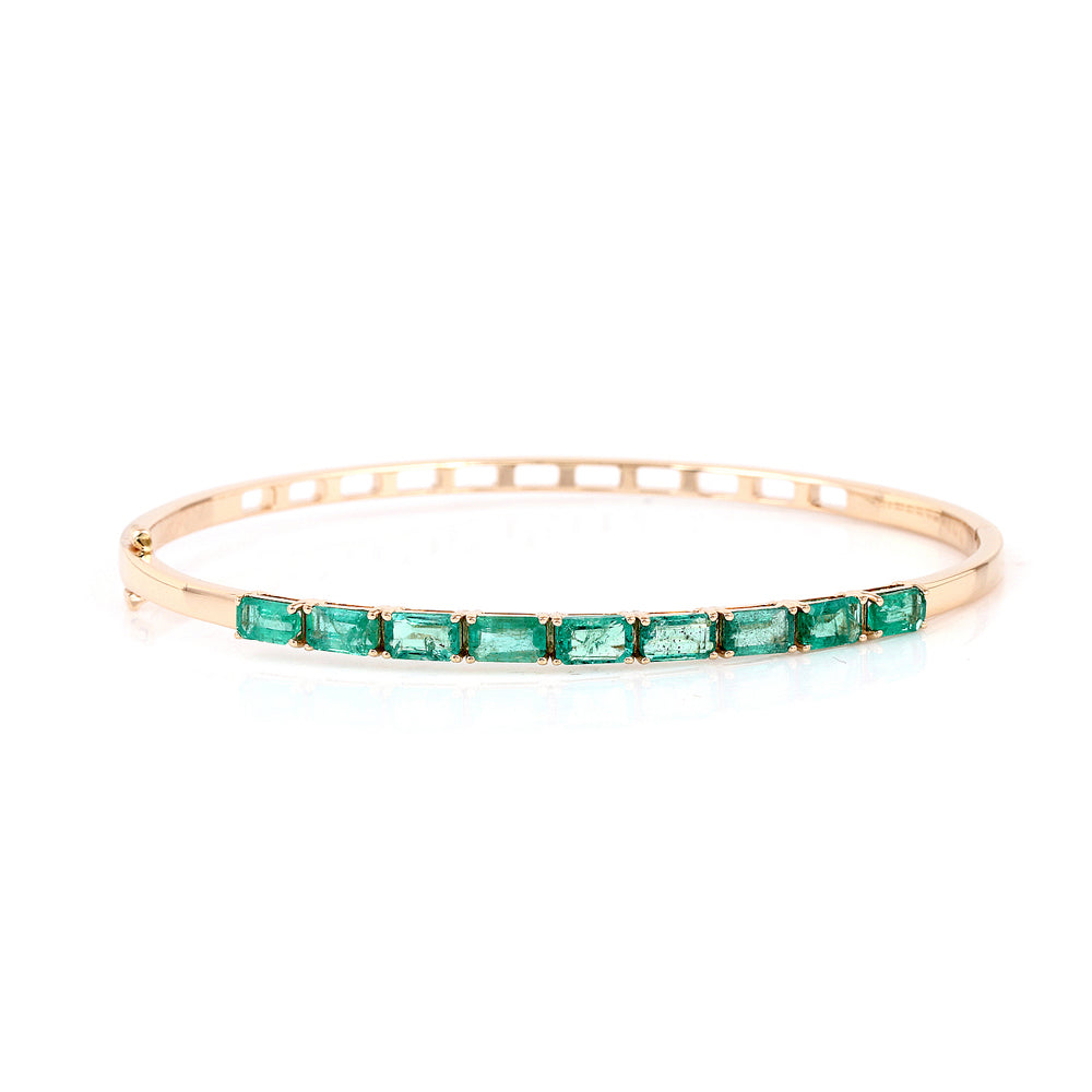 Elegant Emerald Link Bracelet