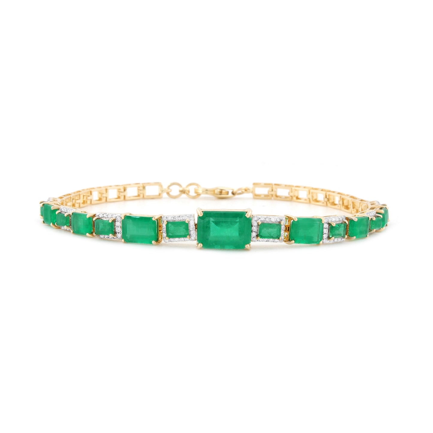 Art Deco Emerald And Diamond Bracelet