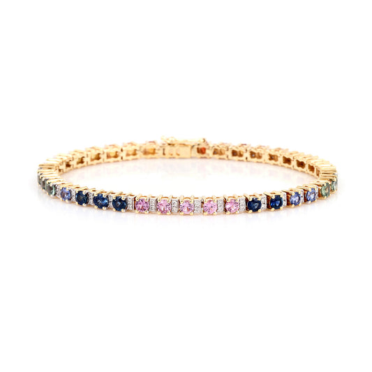 Dainty Multigem Tennis Bracelet