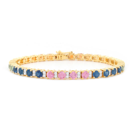 Minimalist Tennis Bracelet With Dainty Stones