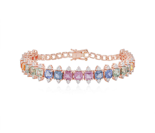 Crimson Twilight Multi Stone Bracelet