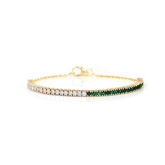 Sparkling Emerald and Diamond Fusion Bracelet