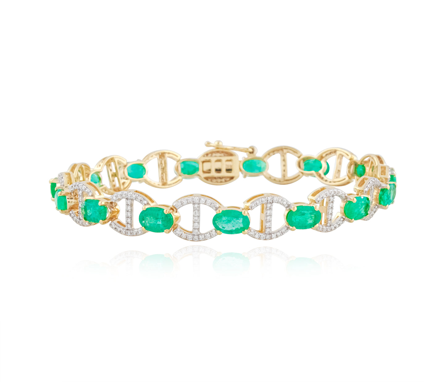 Crescent Emerald Bracelet