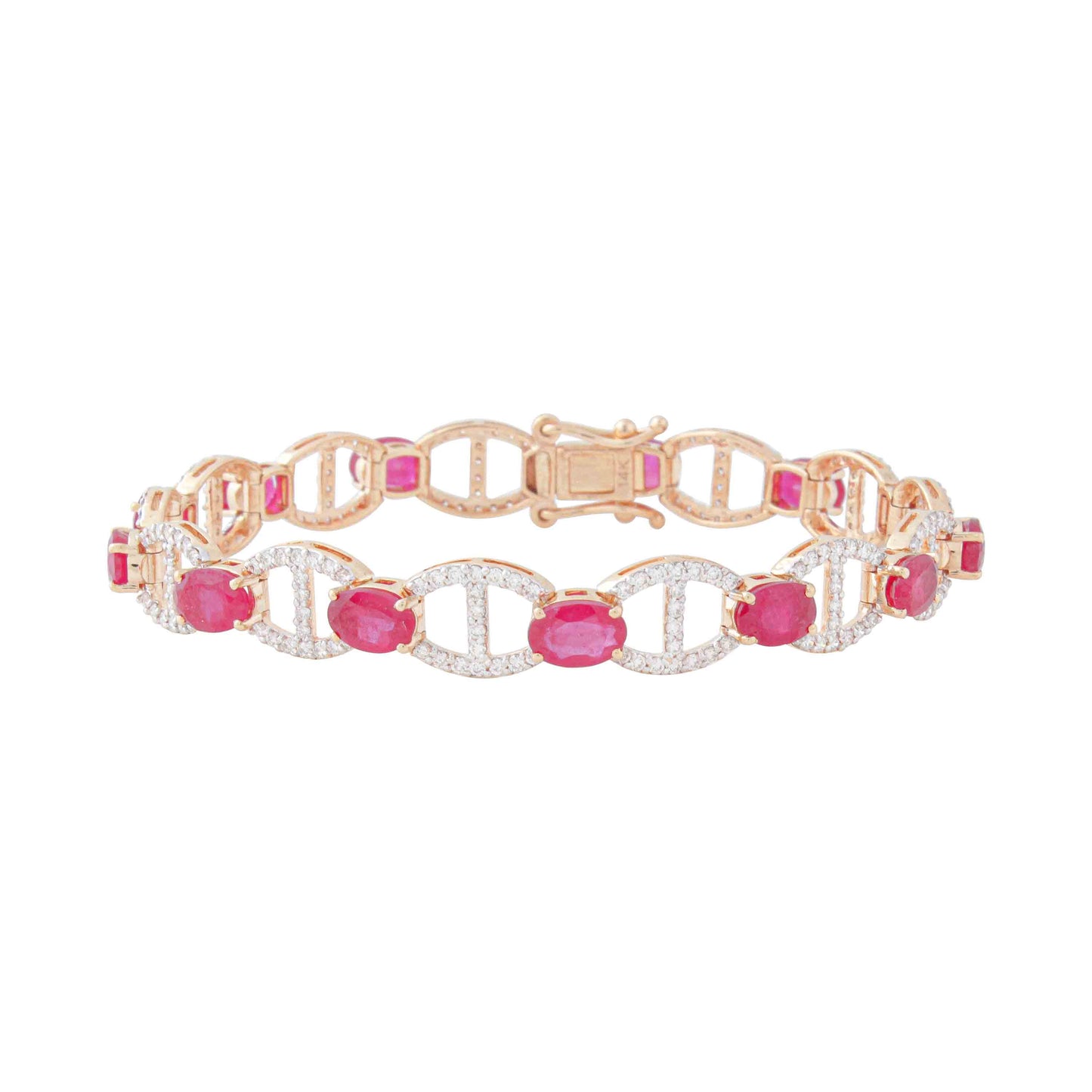 Halo Pink Tourmaline Bracelet