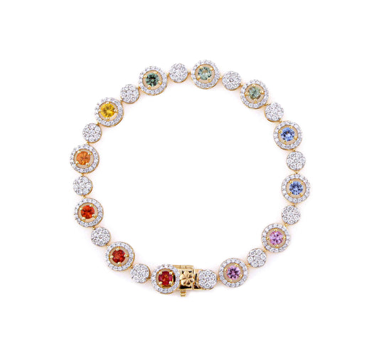 Multistone Woven Bracelet