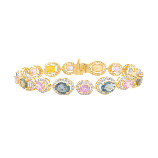 Oval Multi Gemstone Bracelet