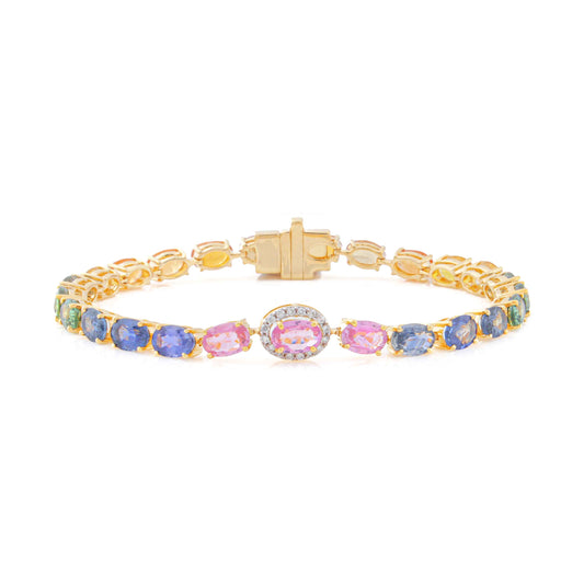 Mixed Gem Tennis Bracelet