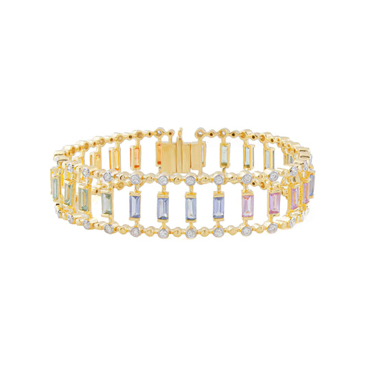 Geometric Multistone Bracelet