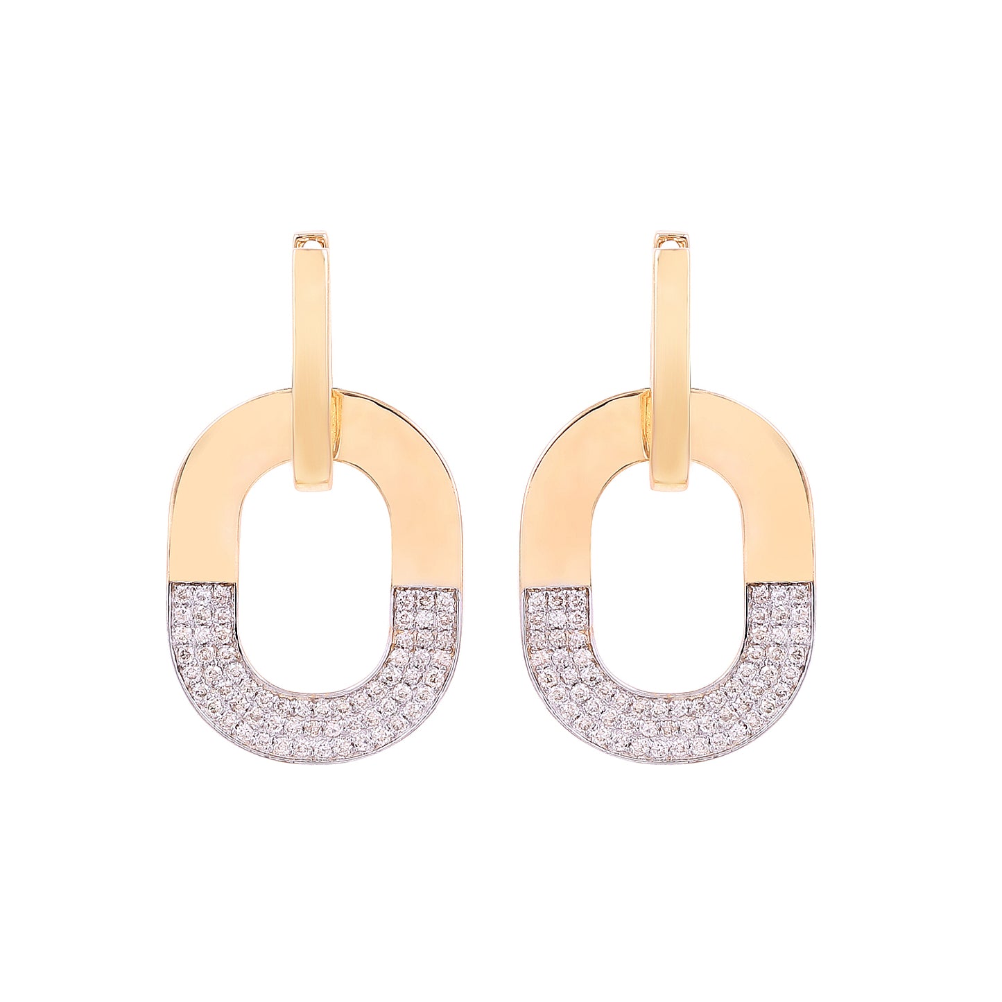 Opulent Diamond and Gold Earrings