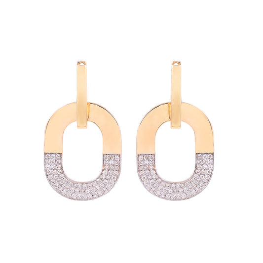 Opulent Diamond and Gold Earrings