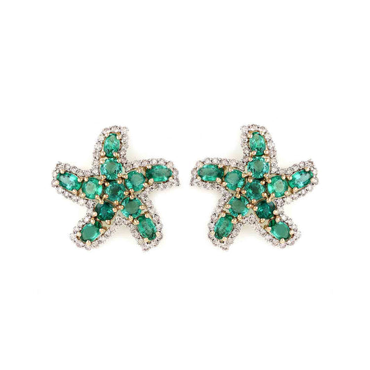 Starfish Emerald Earrings