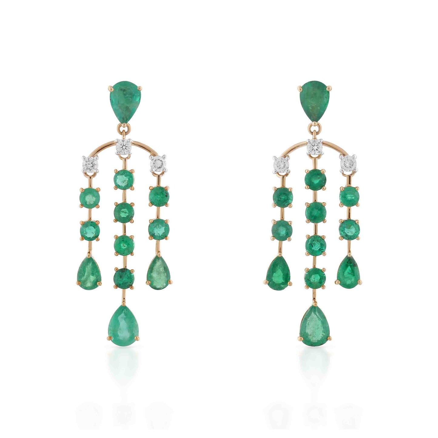 Statement Emerald Cascade Earrings