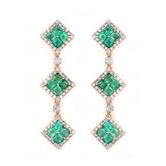 Green Glam Emerald Earrings
