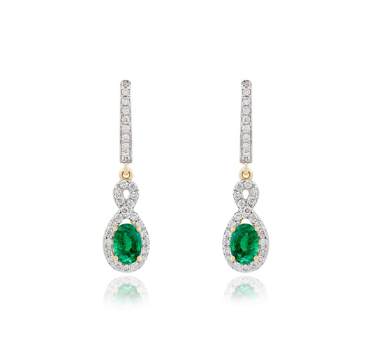 Midnight Dew Emerald and Diamond Drops