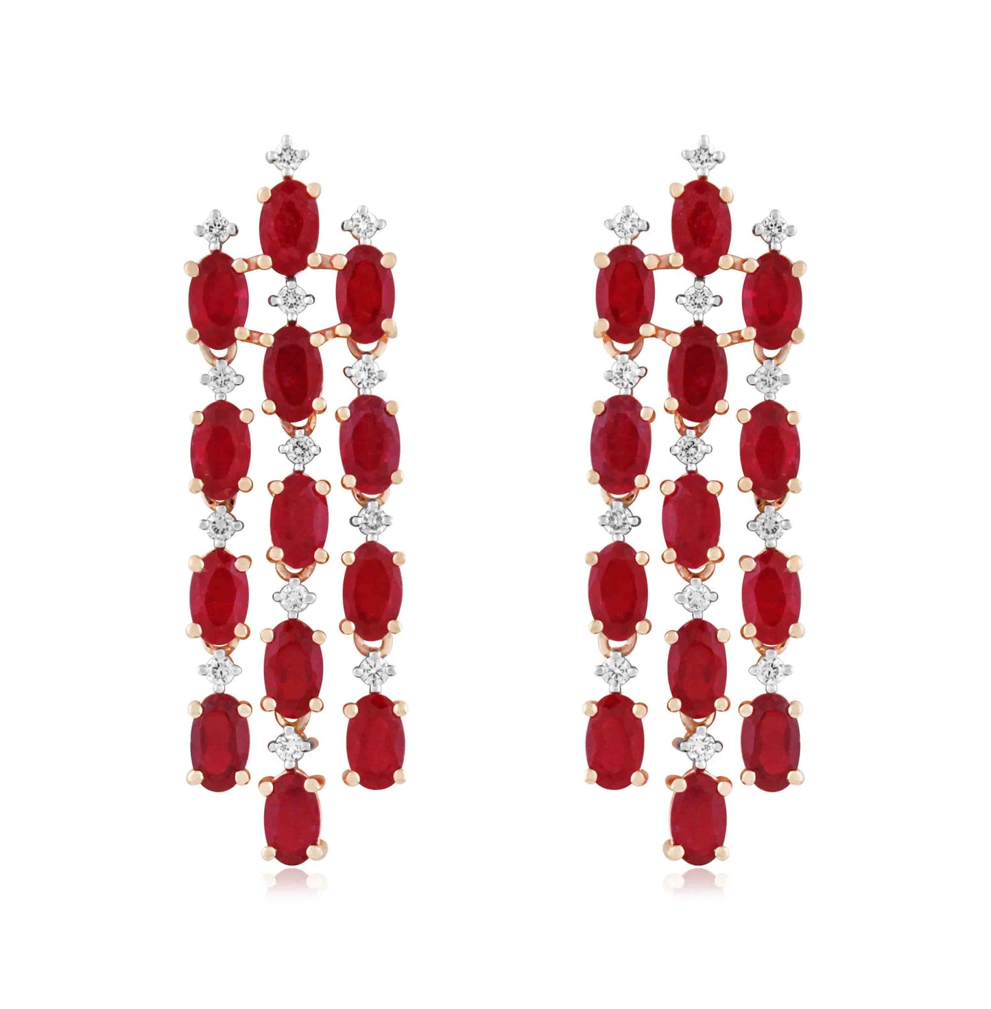 Ruby Waterfall Earrings