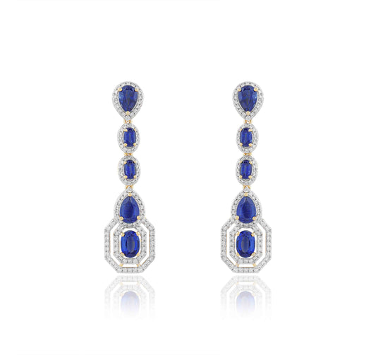 Blue Sapphire Danglers