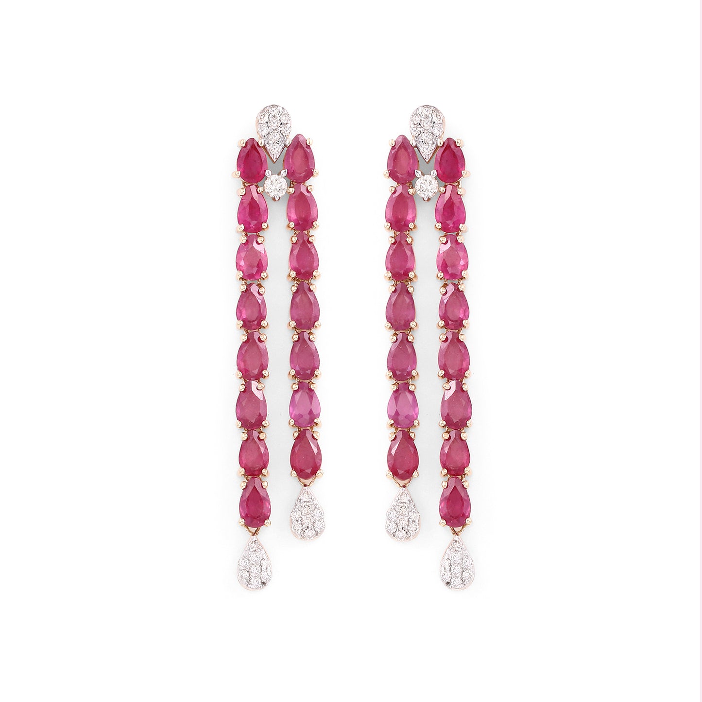 Rosé Trails Ruby Earrings