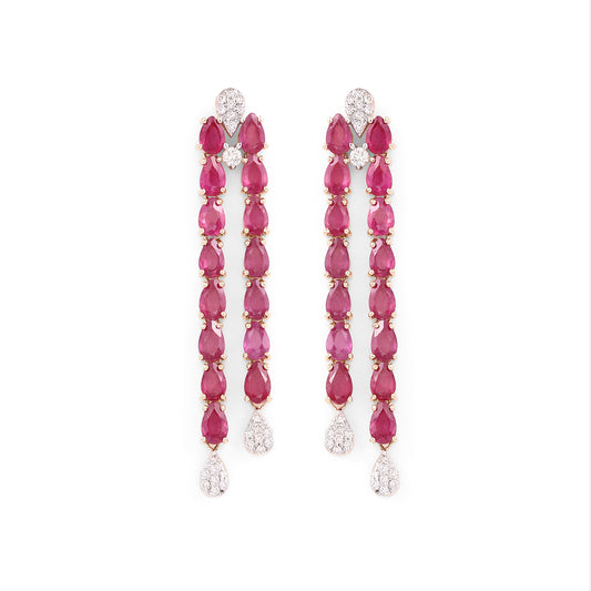 Rosé Trails Ruby Earrings