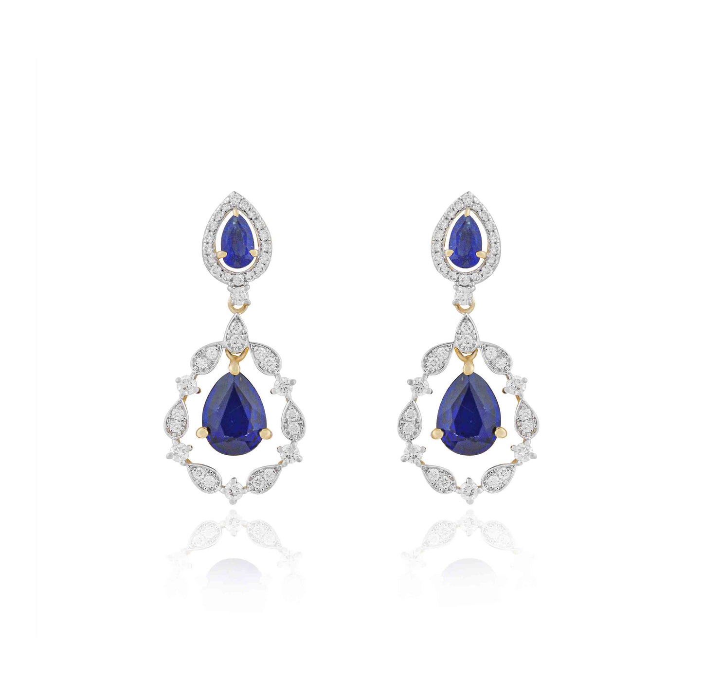 Royal Crescent Blue Sapphire Earrings