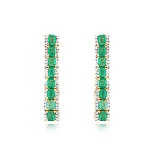 Emerald Constellation Hoops