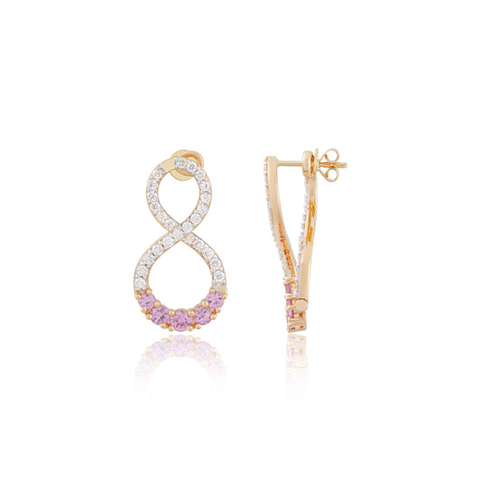 Openwork Diamond "Figure 8" Earrings