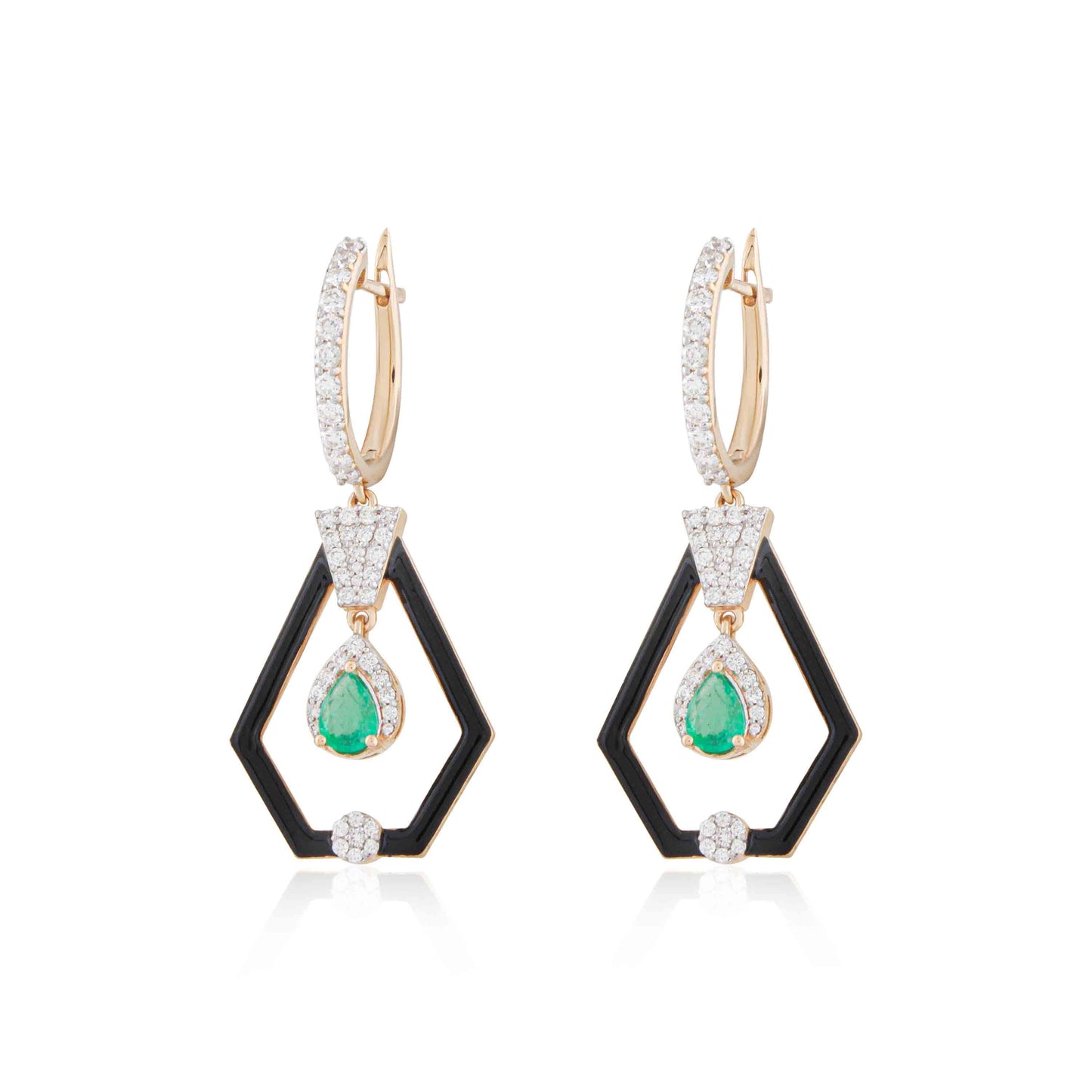 Kohl-Eyed Emerald Earrings
