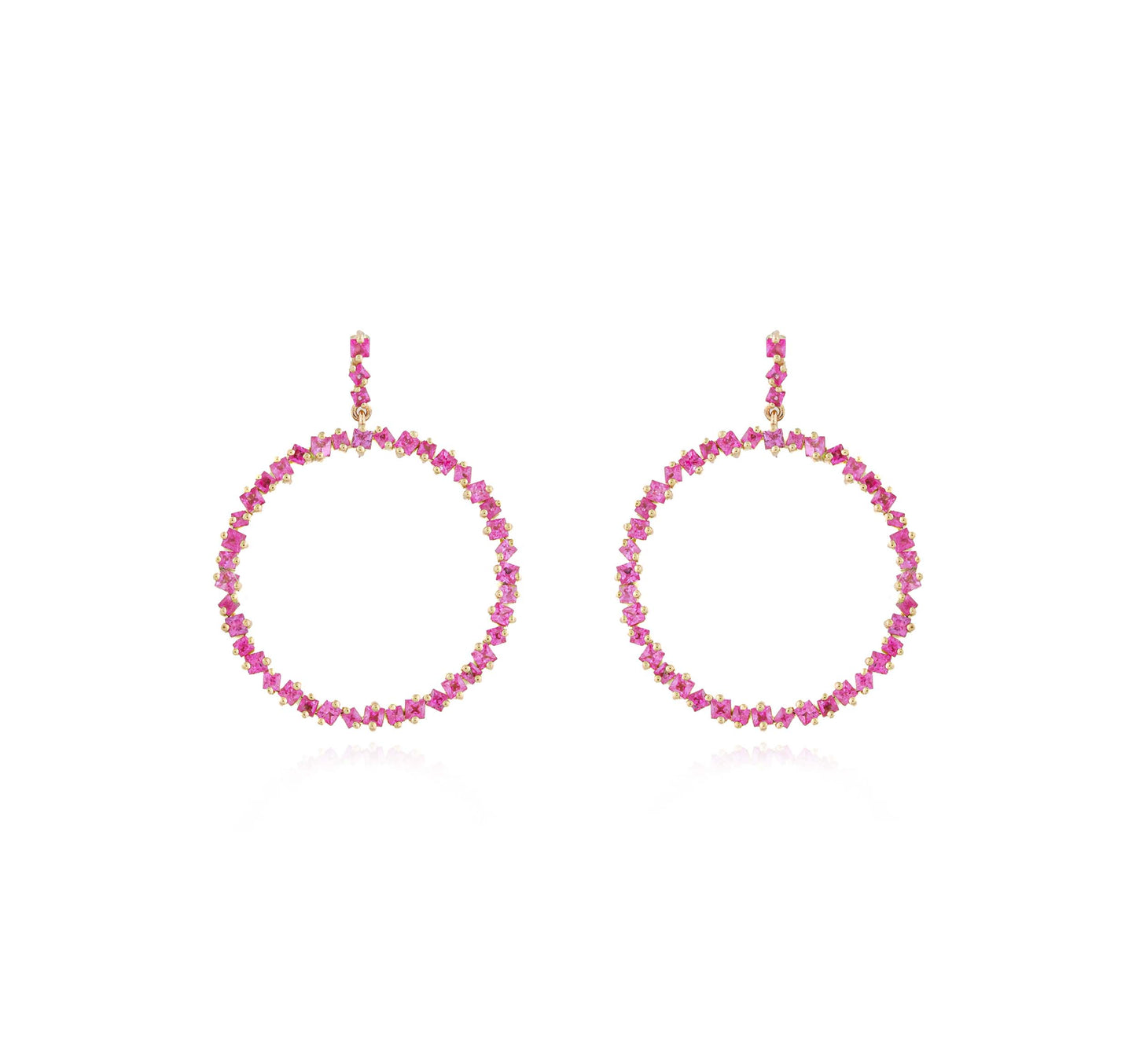 Blush Lumina Pink Sapphire Hoops