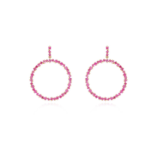 Blush Lumina Pink Sapphire Hoops