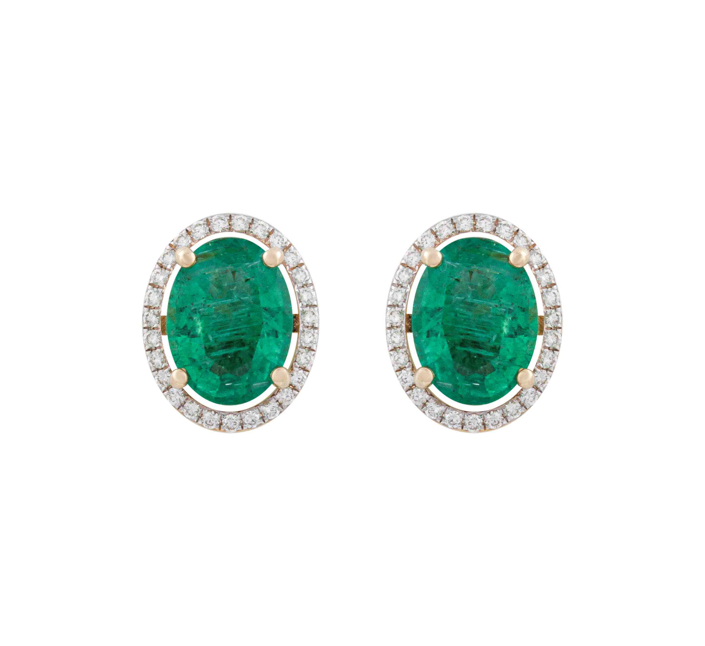 Surajmukhi Emerald & Diamond Studs