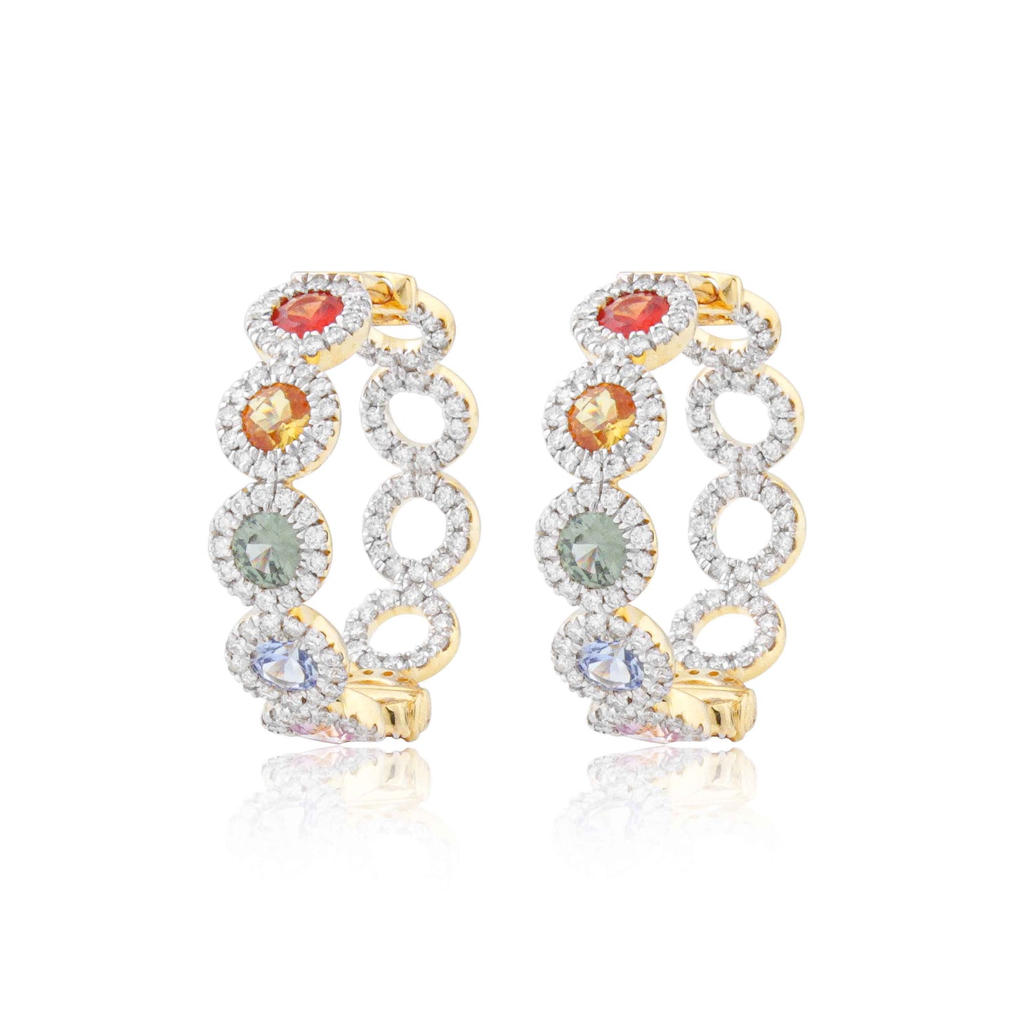 Cosmic Musti-Stone Hoops