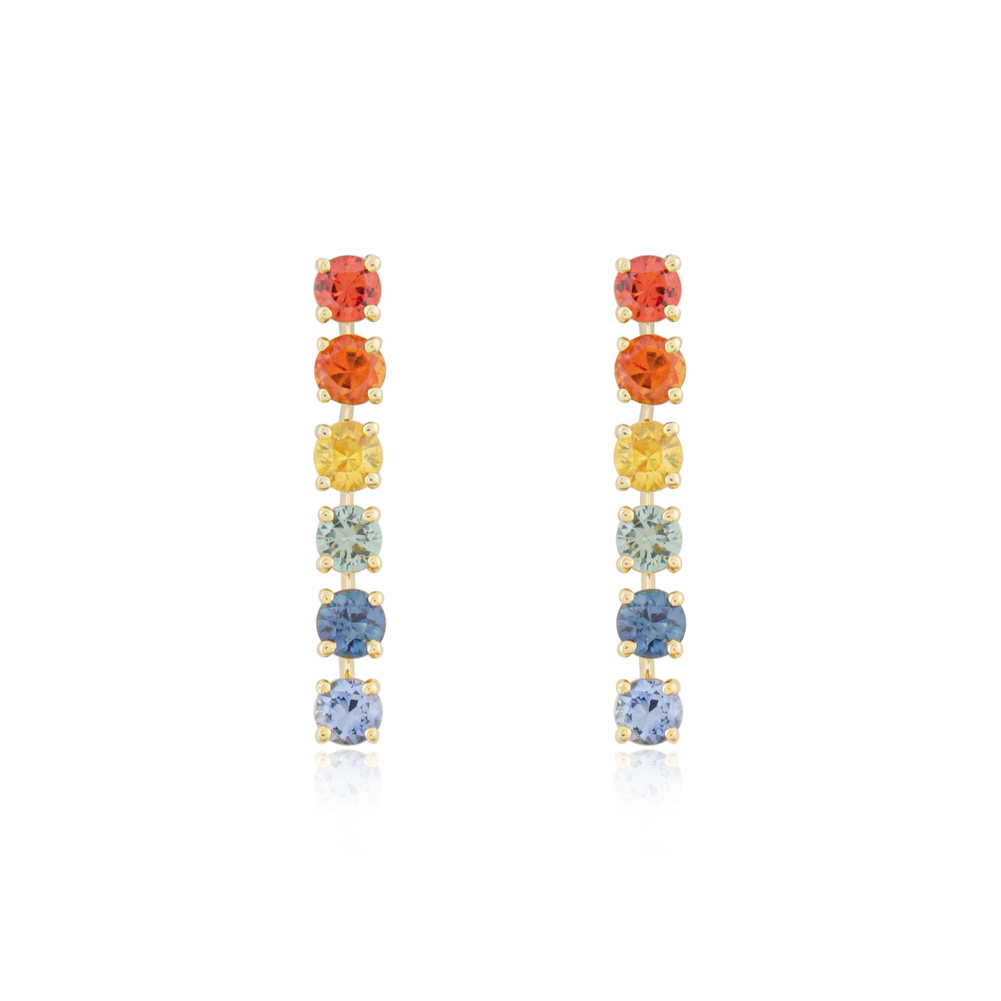 Prism Multi-Sapphire and Diamond Earrings