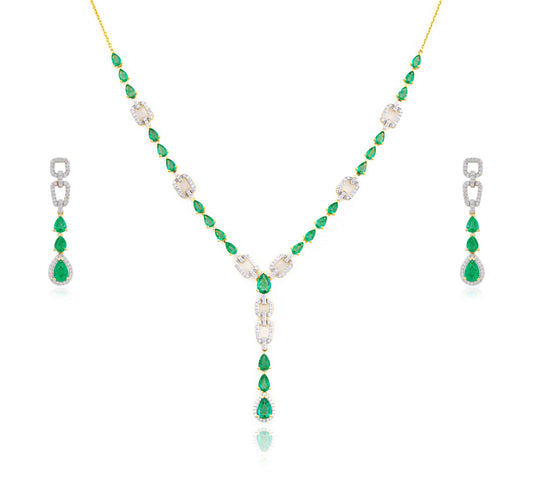 Majestic Emerald & Diamond Earrings