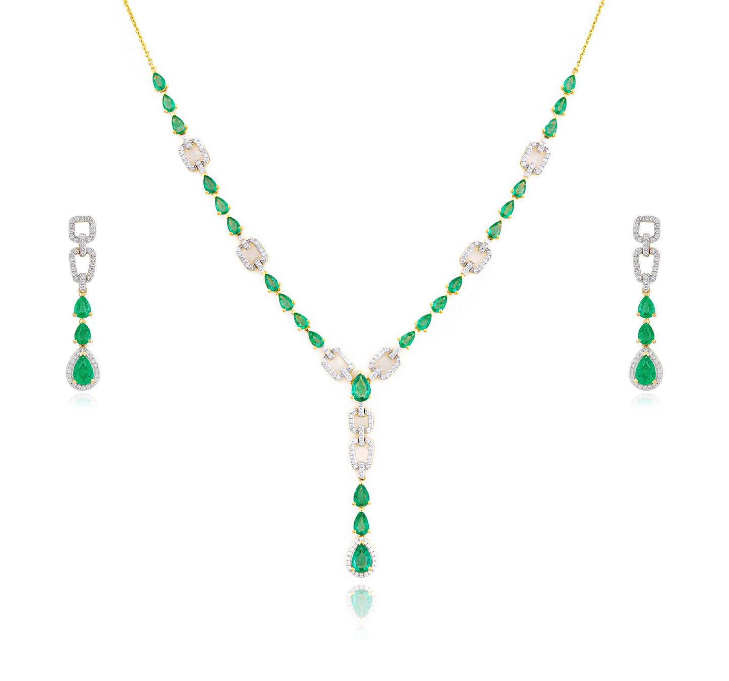 Majestic Diamond & Emerald Earrings
