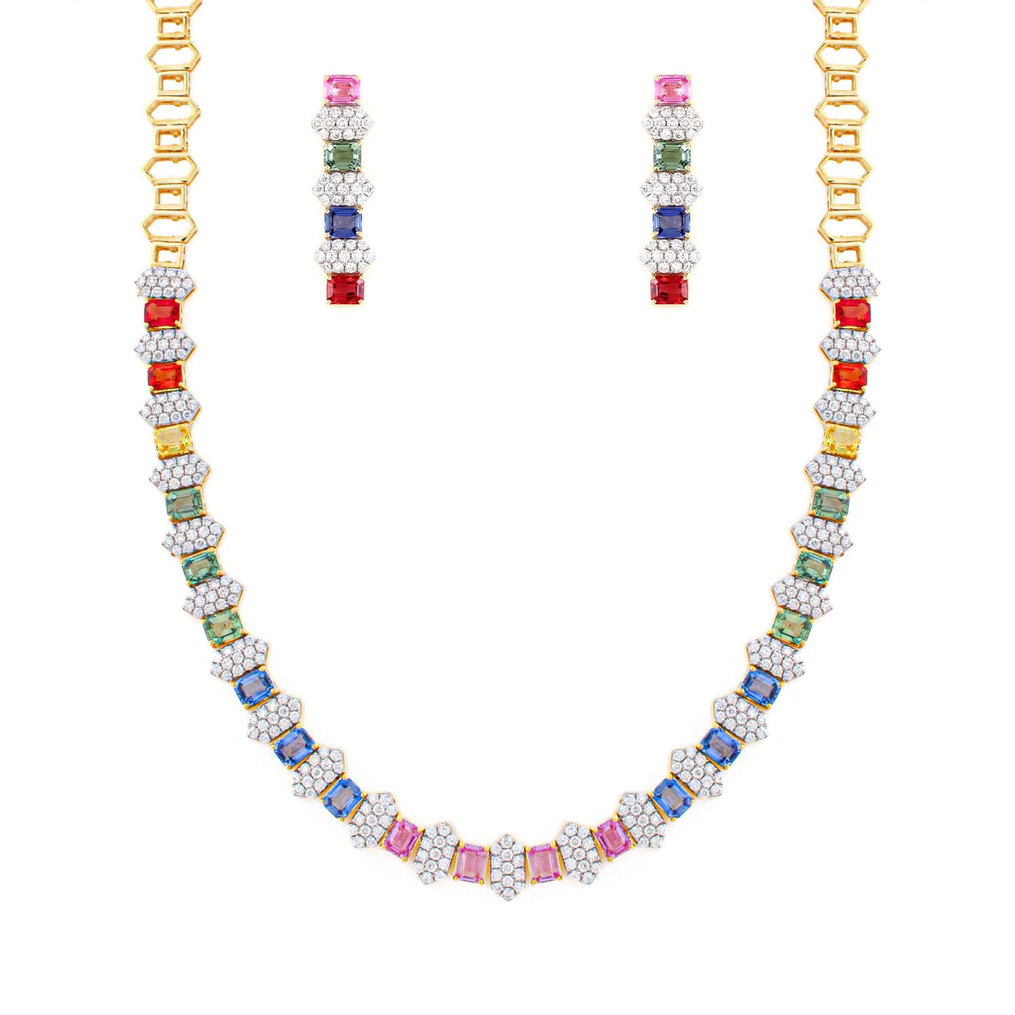 Rainbow Tennis Necklace