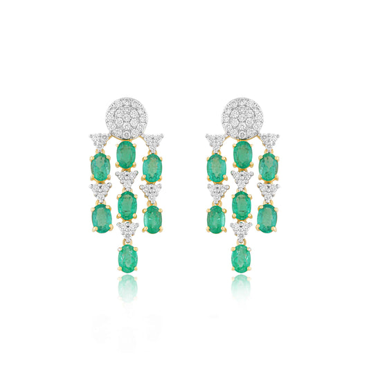 Chandelier Emerald Earrings