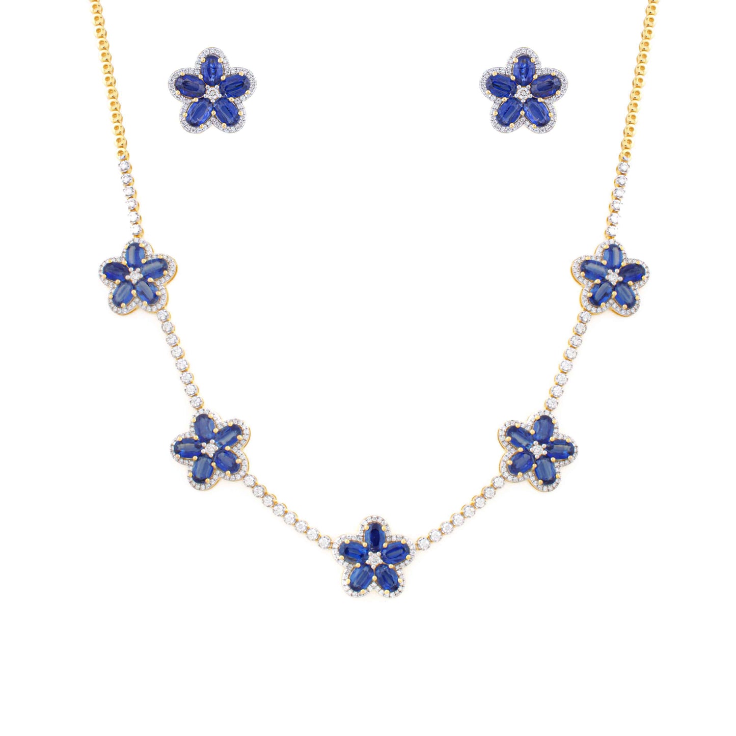 Blue Fresh Bloom Sapphire Set