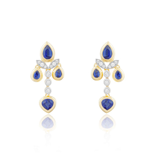 Victorian Blue Sapphire Earrings