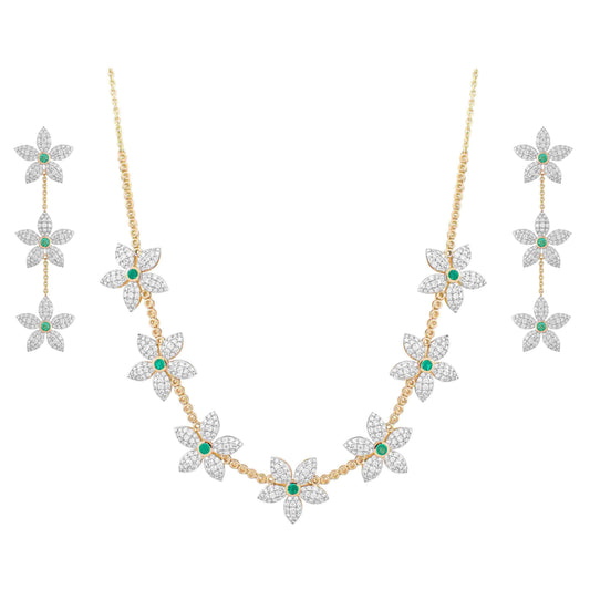 Starfall Grace Diamond & Emerald Set