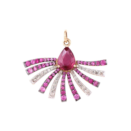 Crimson Fan Pendant