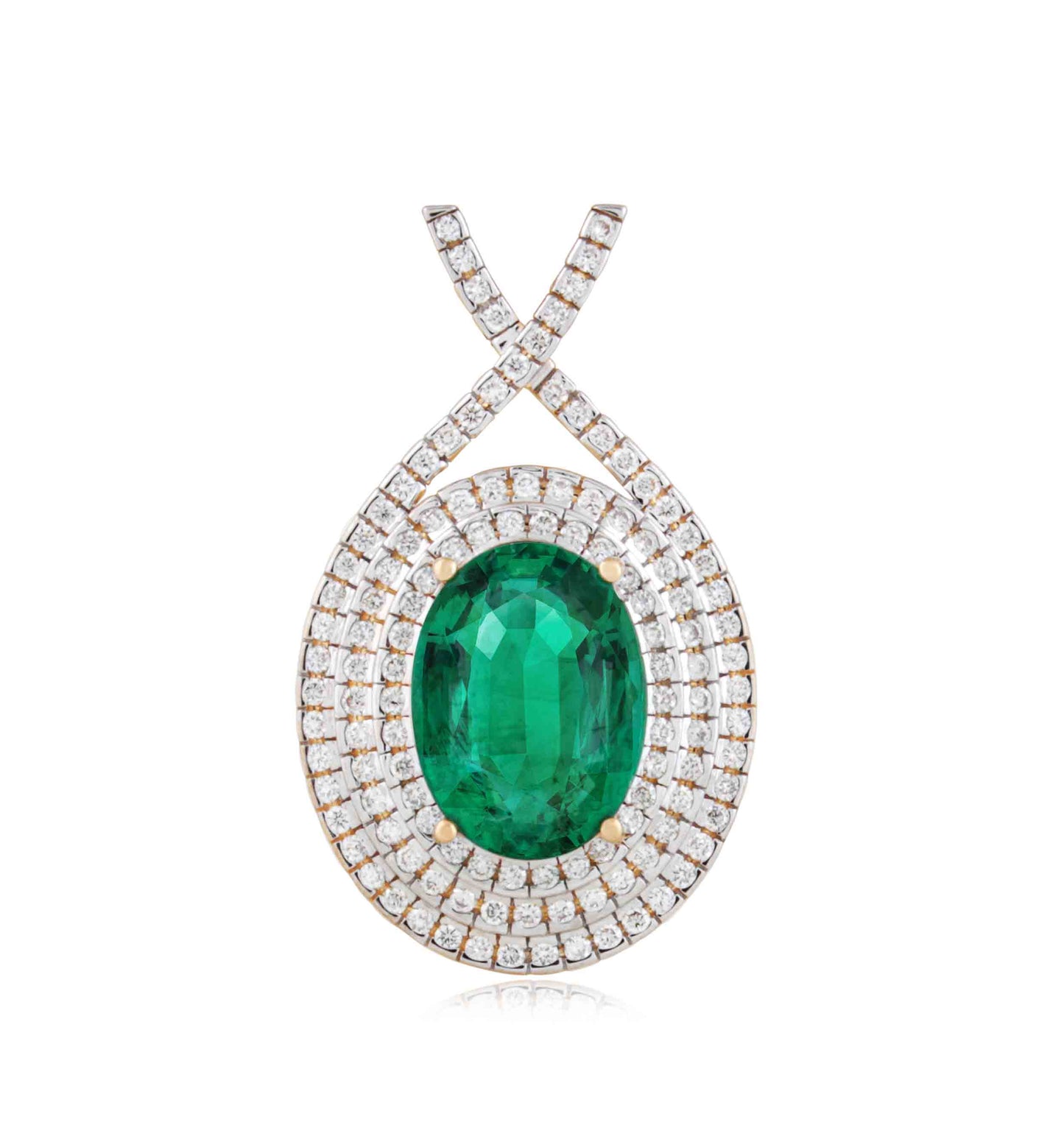 Emerald Halo Pendant
