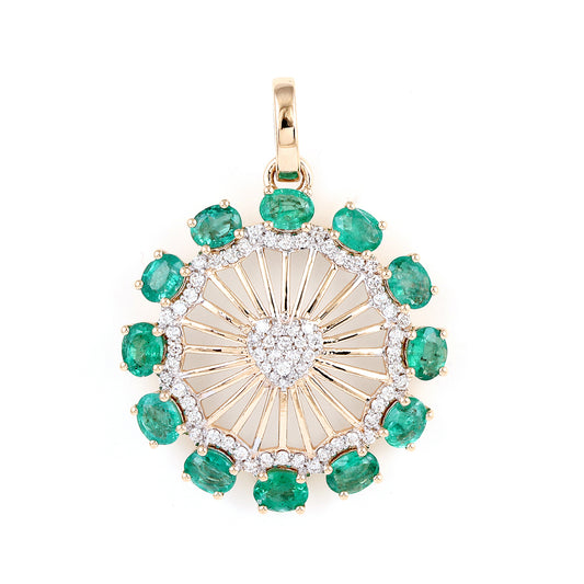 Emerald Sunburst Pendant