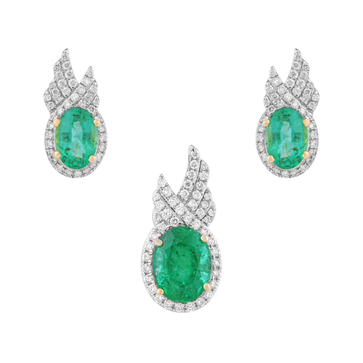 Regal Leaf Emerald Set