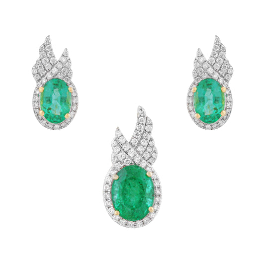 Regal Leaf Emerald Set