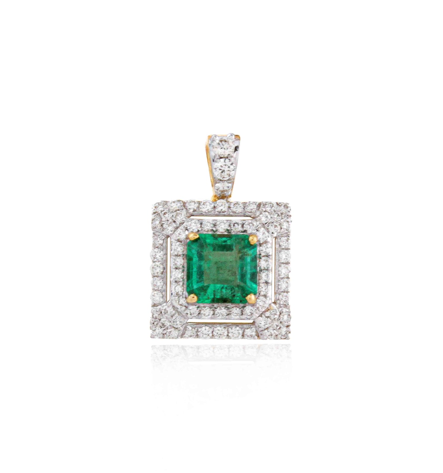 Regal Emerald Frame Pendant