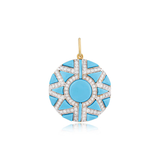 Aqua Medallion Pendant