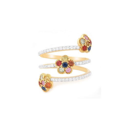 Rainbow Charm Ring