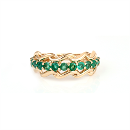 Emerald Halo Ring