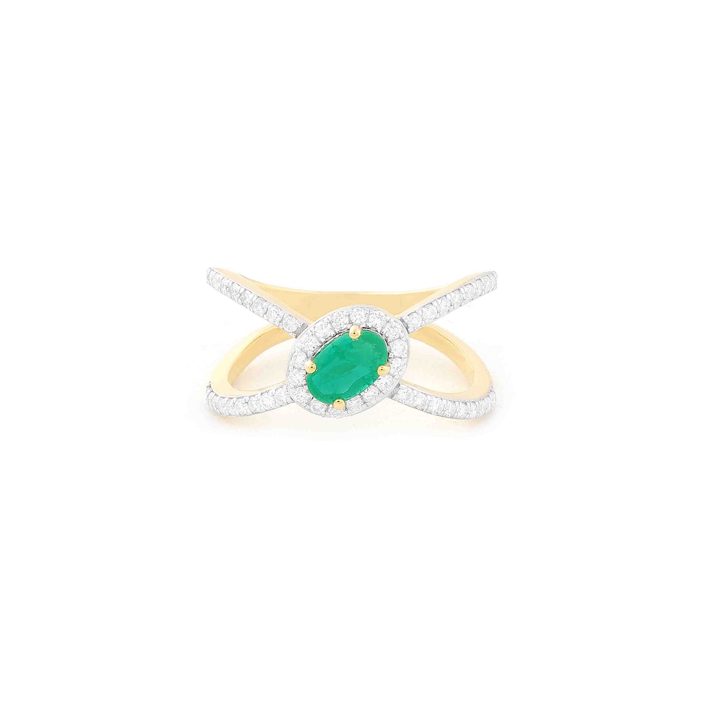 Green Drop Emerald Ring