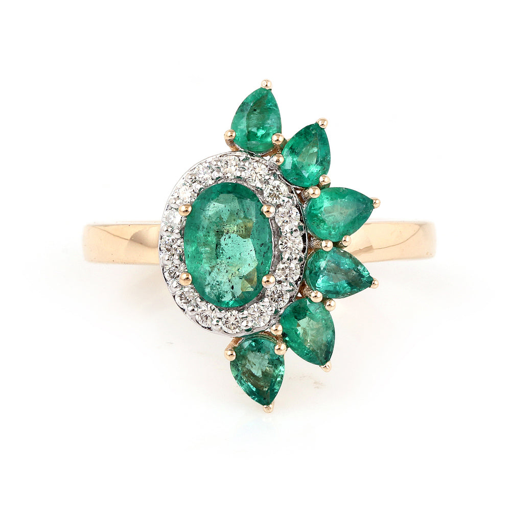 Emerald Starburst Ring